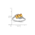 thumbnail image 2 of Gem & Harmony 1/2 Carat (Ctw) Three-Stone Citrine Ring in Sterling Silver for Women, 2 of 5