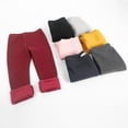 thumbnail image 6 of Uccdo 2-11Y Girls Warm Thicken Fleece Lined Leggings Toddler Big Girl Winter Solid Color Tights Skinny Pants, 6 of 7