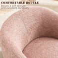 thumbnail image 5 of Kidol & Shellder Swivel Accent Chair Furry Round Barrel Chair 360 Degree Sofa Club Armchairs for Living Room Bedroom, Pink, 5 of 7