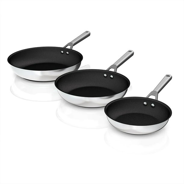Ninja Foodi NeverStick Stainless Oven Safe 8", 10.25", and 12" Fry Pan