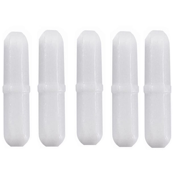 5 Piezas 30Mm/1,2 Pulgadas PTFE Agitador MagnéTico Barra Agitadora, Color Blanco, Varilla Agitadora MagnéTica, Barra de Placa Agitadora de Laboratorio
