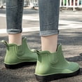 thumbnail image 5 of hoksml Women's Waterproof Ankle Rain Boots, Slip-On Chelsea Style Rubber Shoes for Outdoor and Daily Wear, 5 of 9