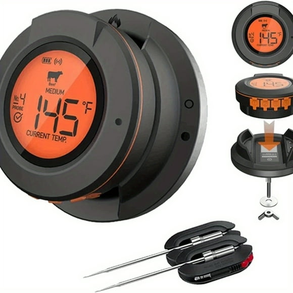 Upgrade Your Outdoor BBQs with This Digital Wireless Dome Thermometer - Perfect for Charcoal Grills  Ovens  Smokers & Kamado Grills!