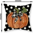 thumbnail image 6 of Fall Pillow Covers 16x16 Set of 2 Pumpkin Maple Leaf and Polka Dot Fall Decor Pillowcase Autumn Thanksgiving Decorative Outdoor Throw Pillow Covers Linen Farmhouse Cushion Case for Couch Home, 6 of 6