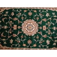 thumbnail image 4 of AHMEDANI Exclusive Dark Green Floral Medallion Area Rug Hand Knotted Wool Silk Carpet (5 x 3)', 4 of 9