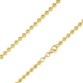 thumbnail image 5 of 925 Sterling Silver, Moon Cut Bead Ball Gold Plated Chain 4mm Necklace - Hypoallergenic and Tarnish Resistant - By Oliver & Navy, 5 of 5