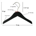 thumbnail image 6 of NAHANCO Wooden Baby/Infant Hangers, 10" - Low Gloss Black, 25/CTN, 6 of 6