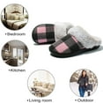 thumbnail image 4 of Needbo Women's Slippers Cozy Fuzzy Plaid Slip On Memory Foam House Shoes Indoor Outdoor, 4 of 7