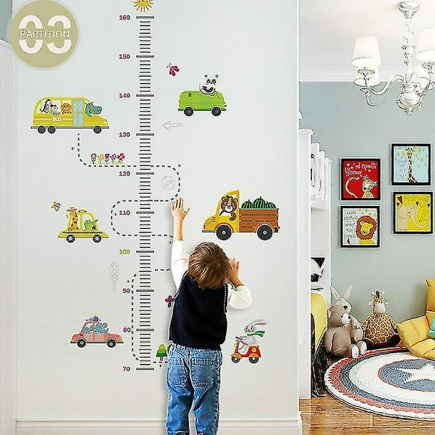 Cartoon Height Measure Wall Sticker For Kids Rooms Growth Chart