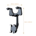 thumbnail image 2 of AntiGuyue Rotatable Car Phone Holder Black Rear View Mirror Mount for Secure Phone Grip While Driving, 2 of 7
