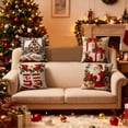 thumbnail image 6 of Cinvoph 18"x18" Christmas Throw Pillow Covers Set of 4, Decorative Throw Cushion Case for Sofa, Couch, Living Room Decor, 6 of 9
