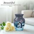 thumbnail image 5 of Penguins Little Cremation Urns For Ashes Adult Female Mother, Small Urns For Human Ashes Keepsake For Man, Miniature Urn For Mother And Father, Blue Mini Urn For Burial In Ground, 3 Inch, 5 of 7
