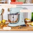 thumbnail image 2 of Beautiful 6 Qt Tilt-Head Stand Mixer with Dough Hook, Flat Beater, Balloon Whisk, Pastry Beater & Slicer/Shredder Set, Hydrangea by Drew Barrymore, 2 of 16