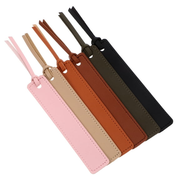 6PCS Leather Bookmarks with Decorative Page Markers and Rope for Book Reading Perfect for Book Lovers Readers and Writers