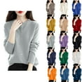 thumbnail image 1 of Yuyuzo Cardigans pour Femmes à Boutons Classique Uni Manches Longues Col Rond Cardigan Tricoté Chandails, 1 of 4
