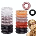 thumbnail image 3 of Cuerda para el pelo con anillo telefónico, juego de 17 piezas con alta elasticidad ER, 3 of 5