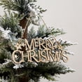 thumbnail image 4 of Yoyauz 2 Pieces Merry Christmas Wood Cutout Christmas Wooden Hollow Ornament Tree Decorations Wooden Hollow Letter Religious Christmas Tree Hanging Pendant Decor Xmas Holiday Hanging Crafts, 4 of 6