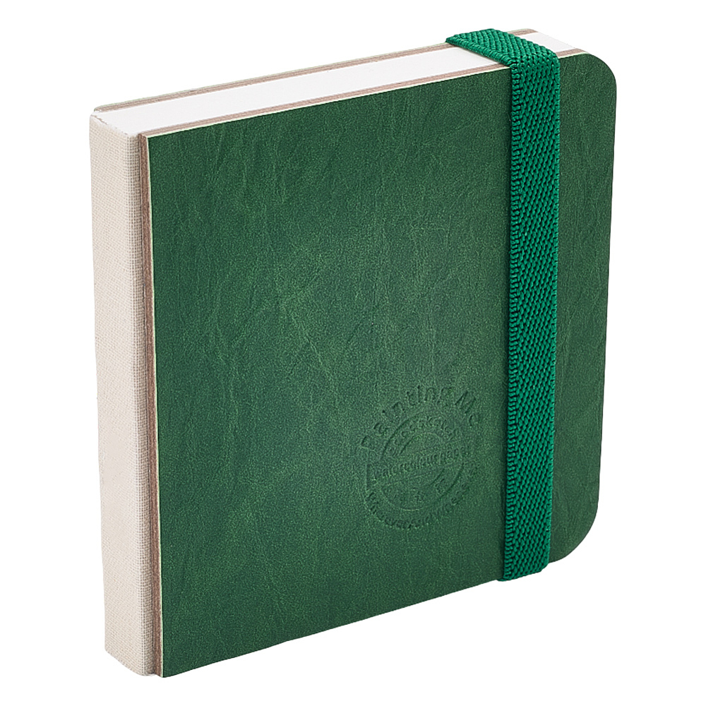 2 Pack 4x4 Inch Green Watercolor Sketchbook Watercolor Journal Book Imitation Leather Surface 26 Pages Texture Paper Sketchbook1set
