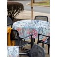 thumbnail image 5 of Outdoor Tablecloth with Umbrella Hole for Patio/Picnic/Party/Camping, Blue Jellyfish Coastal Waterproof Table Cloth Square Cover Washable, Beach Nautical Ocean Coral Seahorse (60"x 60"), 5 of 8