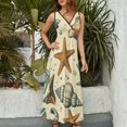 thumbnail image 3 of Beach Seashell Starfish King Size Sleeveless Dress Dresses Summer Women Dresses Clothing Woman Dresses Dress, 3 of 6