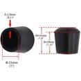 thumbnail image 2 of Juego de 4 tapas de goma antideslizantes cuadradas para patas de sillas, patas de mesa, 40 x 40 mm (4,0 x 4,0 cm), negro Zhivalor XDJZ-111-20, 2 of 6