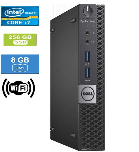 Dell OptiPlex 7040 Micro PC, Core i7-6700T 2.80GHz, 8GB RAM, 256GB