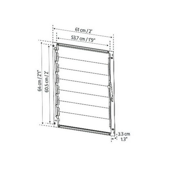 Palram Side Louvre Window
