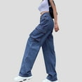thumbnail image 5 of Cyber and Monday Deals Aloohaidyvio Tummy Control Wide Leg Jeans for Women,Boot Cut Jeans for Women High Waisted,Jeans for Women Trendy,Stretchy Jeans for Women, 5 of 6