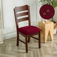 thumbnail image 6 of Genina Waterproof Seat Covers for Dining Room Jacquard Chairs Covers Removable Dining Kitchen Chair Cover(Set of 6,Wine Red), 6 of 7