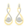 thumbnail image 1 of DGOLD Boucles d'Oreilles en Grappe Diamant Blanc Rond 10kt (1/3 cttw), 1 of 4