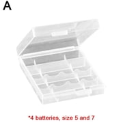 Transparent PC Battery Storage Box Organizer For AA And AAA Cells