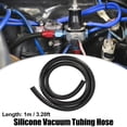 thumbnail image 2 of Unique Bargains Silicone Vacuum Tubing Hose Line Automotive Vacuum Hose Engine Air Intake Black ID 6mm 3.28ft Length, 2 of 6