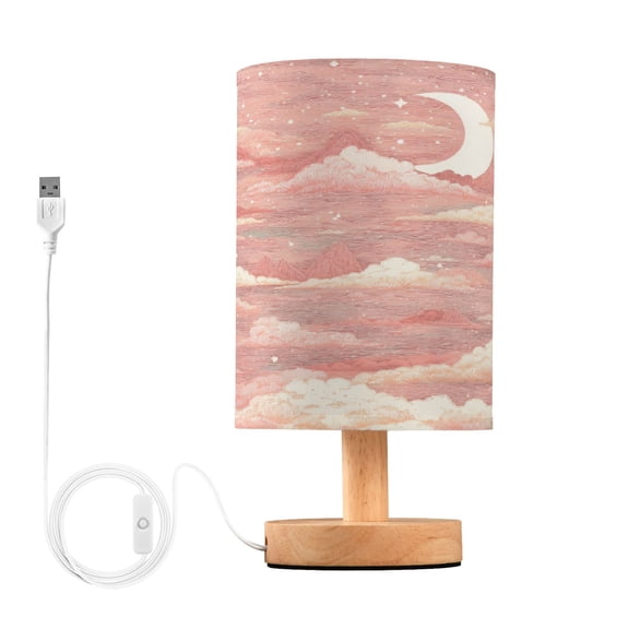 Desk Lamp Bedside Lamp 5.12x9.7In LED Lamp With USB Charging Interface For Bedroom Living Room Office Study Stylish Decoration Cartoon Pink Cloud
