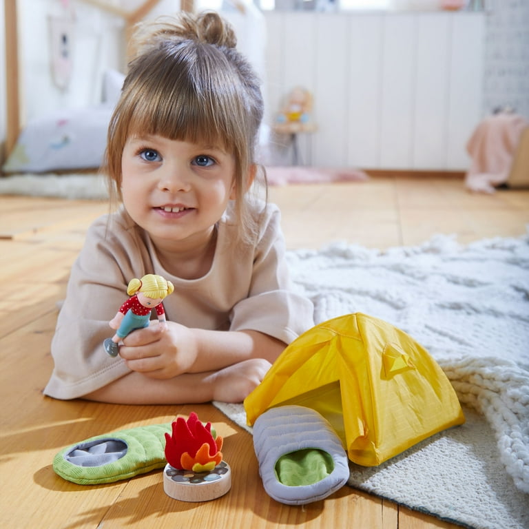 HABA Kids Camping Playset Tent, Reversible Sleeping Bags