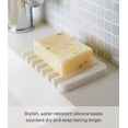 thumbnail image 3 of Yamazaki Home Self-Draining Soap Tray, White, Silicone, No Assembly, 3 of 7