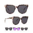 thumbnail image 1 of Gafas de sol DIFF Gia Cream Tortoise de gran tamaño para mujer, 1 of 9
