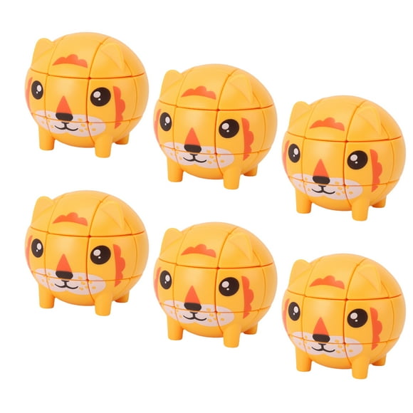 Jouet de puzzle de vitesse, 6 PCS Funny Animal 3 x 3 Speed Puzzle Interactive pour les enfants
