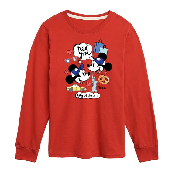 Disney - Mickey & Friends - New York City of Dreams - Toddler And Youth Long Sleeve Graphic T-Shirt