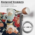 thumbnail image 2 of Outdoor Curtains for Patio Waterproof, Navy Blue Crane Outdoor Privacy Panels Grommet, Vintage Red Teal Spring Floral Botanical Blackout Outside Curtains for Porch/Cabana 54"x84", 1 Panel, 2 of 8