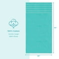 thumbnail image 4 of American Soft Linen Luxury 35x70 Jumbo Large Bath Towel, 100% Cotton Turkish Bath Towel Sheet, Turquoise, 4 of 9