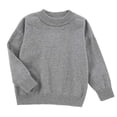 thumbnail image 4 of Splozh Toddler Baby Girl Boy Knit Sweater Round Neck Long Sleeve Pullover Sweatshirt Fall Winter Clothes,Grey,3-4 Years, 4 of 4