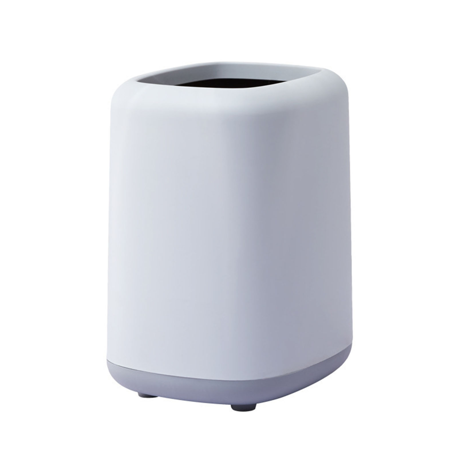 Small Plastic Trash Can No Lid Wastebasket Large Opening Garbage