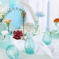 thumbnail image 4 of Juego de 12 vasos Bud Vases PHUNTTEK de cristal azul, decoración vintage, 4 of 7