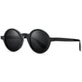 thumbnail image 2 of HEPIDEM Acetate Men Retro Vintage Polarized Sunglasses for Women,Trendy UV400 Protection Round Frames Eyewear Zolman (Black Gray Small), 2 of 7