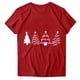 thumbnail image 3 of Navidad Mujeres Tops, Cuello Redondo Manga Corta Impresa Camiseta, Vintage Holiday Humor Tee Top, 3 of 4