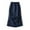 Navy, variant on qolati Gothic Women's Half Skirt Work Dress Elastic Waistband Pleated A-Line Midi Skirt Casual High Waist Streewear Cargo Skirts