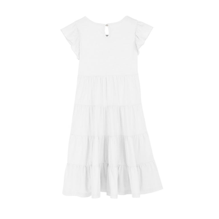 green emerald velvet dress Amy Short White Graduation Dress with Ruffles White / XSmall