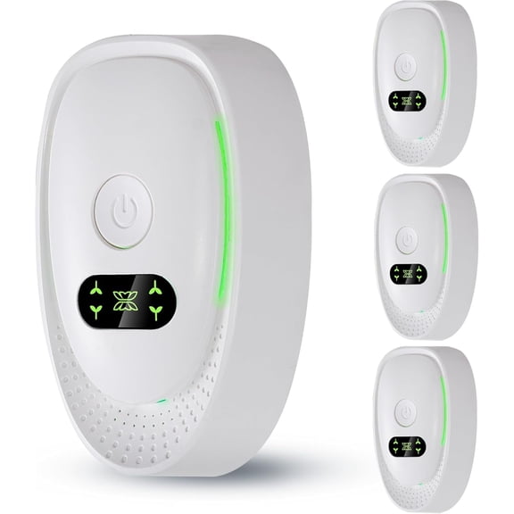 JahyShow Plug In Air Purifier - 4Pcs Plug In Air Ionizers for Home Quiet Operation-Auto Mode for Pets Dust Odor Smoke White