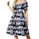 thumbnail image 2 of Vestido sin mangas de collage de manga de Rin Okumura Vestido de verano para mujer Vestidos de baile, 2 of 7