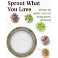 thumbnail image 3 of Elementi Sprouting Kit - Set of 2 Sprouting Lids for Wide Mouth Mason Jars, Sprouts Growing Kit for Bean Sprouts (Mushroom), 3 of 5